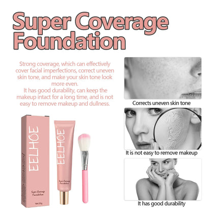 EELHOE Liquid Foundation Pore Soft Focus Base Makeup Concealer Invisible Pore Lasting Makeup Eye Contour Dark Circles Correction