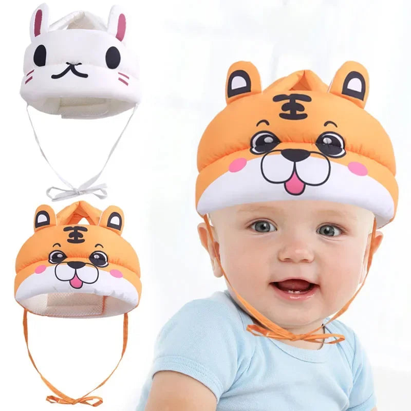 LuxeOrbit Baby Safety Helmet Head Protection Headgear Toddler Anti-fall Pad Cartoon Breathable and Adjustable Children Learn To Walk Cap