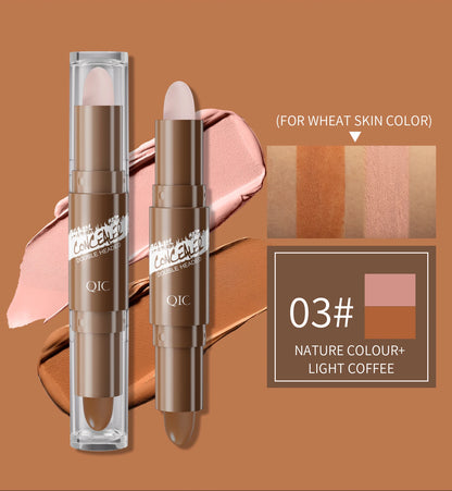 Brown Tube Dual Ended Finishing Stick Highlighting Highlighting Shadow Face Contouring Concealer Stick