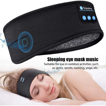 LuxeOrbit Wireless Bluetooth Earphone Headscarf Wireless Music Sleep Headset Sports Headphone Built-in Sleep Music Eye Mask Travel Speaker