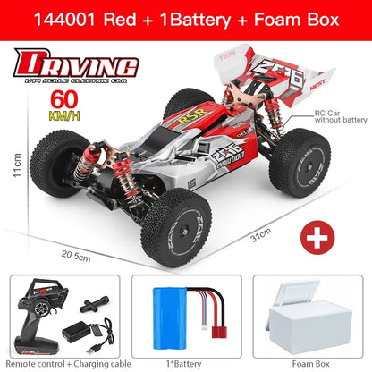 LuxeOrbit 144001 144010 2.4G Racing RC Car 60KM/H 4WD Electric High Speed Car Off-Road Drift Remote Control Toys for Children