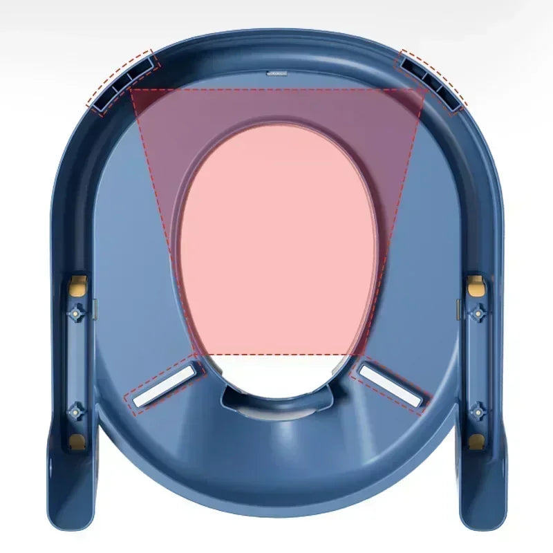 LuxeOrbit Children's Toilet Seat Stairway Baby Boys and Girls Toilet Folding Stand Step Stool Children's Step Toilet Seat Ring