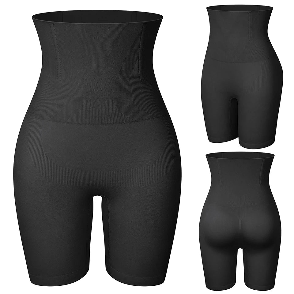 LuxeOrbit Women Shapewear High Waist Shorts Tummy Slimming Body Shaper Waist Trainer Butt Lifter Seamless Flat Belly Panties Weight Loss