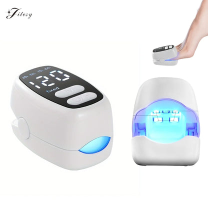 LuxeOrbit 2-in-1 Nail Fungus Laser Device and Nail Art with Time&Battery Display 470+950nm wavelength Anti Fungal Laser Device for Toenail