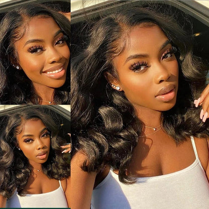 Body Wave Lace Front Wig 13x4 Transparent Lace Frontal Human Hair Wigs Short Bob Wig Brazilian Closure Wig Sale For Women Remy