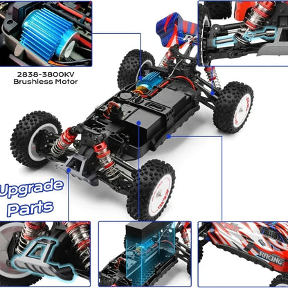 LuxeOrbit 1/12 Fast RC Cars WLtoys 124008 2000mah 4x4 3s Brushless RC Buggy Cars with Independent ESC RC Car Truck Remote Control Cars