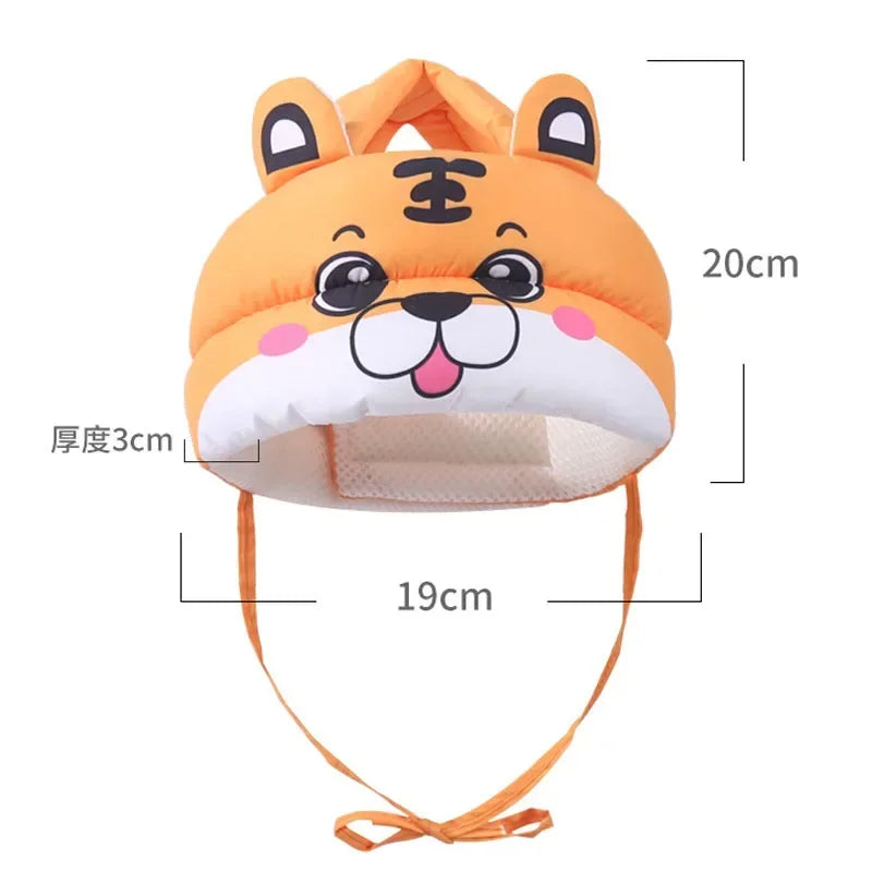 LuxeOrbit Baby Safety Helmet Head Protection Headgear Toddler Anti-fall Pad Cartoon Breathable and Adjustable Children Learn To Walk Cap