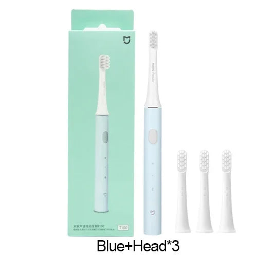 LuxeOrbit Xiaomi Mijia T100 Sonic Electric Toothbrush Mi Smart Tooth Brush Colorful USB Rechargeable IPX7 Waterproof For Toothbrushes head