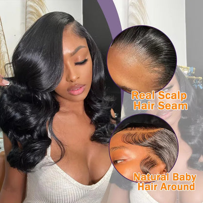 Body Wave Short 200 Density 13x4 Lace Front Human Hair wig 12 14 16 Inch Bob 13x6 Lace Frontal Wig HD Transparent Brazilian Remy