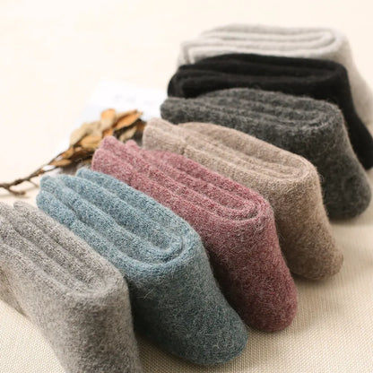 LuxeOrbit Super Thick Wool Socks Big Yards Men Women  Keep Warm Winter Cashmere Socks Thickening Velvet Towel Socks Warm Socks