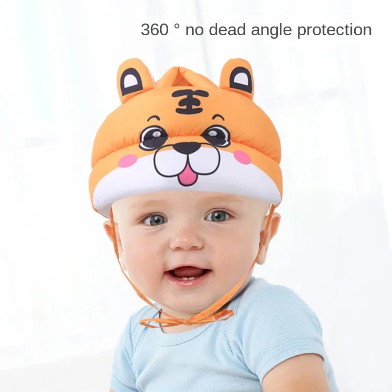 LuxeOrbit Baby Safety Helmet Head Protection Headgear Toddler Anti-fall Pad Cartoon Breathable and Adjustable Children Learn To Walk Cap