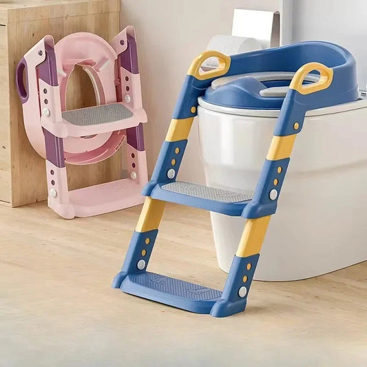 LuxeOrbit New Stepped Children's Toilet Foldable Foot Stool Multi-functional Toilet Boy Girl Baby Toilet Training Potty Ladder for Kids