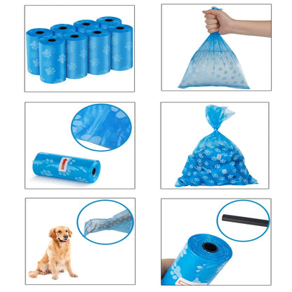 LuxeOrbit New Convenient Dog Poop Bag Set: 30 Refill Rolls with 1 Dispenser, Strong Leash Clip, Easy Tear-off Design - Essential Pet Waste