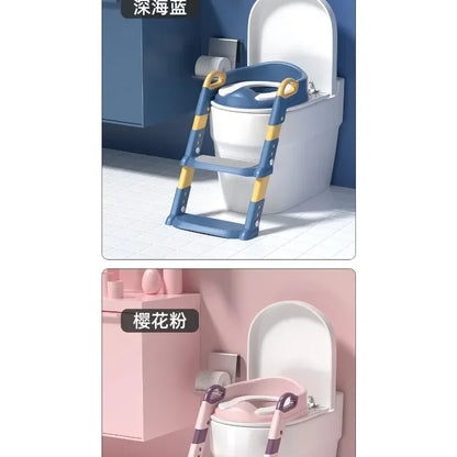 LuxeOrbit New Stepped Children's Toilet Foldable Foot Stool Multi-functional Toilet Boy Girl Baby Toilet Training Potty Ladder for Kids