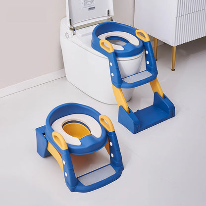 LuxeOrbit 2-in-1 Toilet Potty Training Seat with Step Stool, Adjustable Kids Potty Seat with Anti-Slip Pads and Ladder