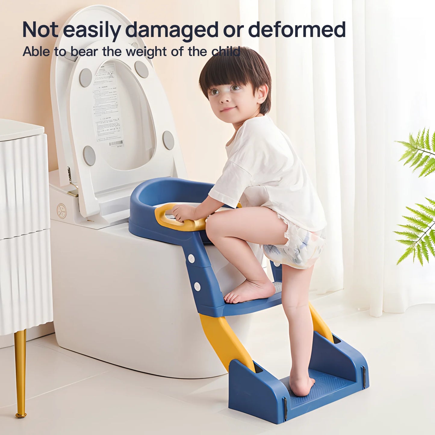 LuxeOrbit 2-in-1 Toilet Potty Training Seat with Step Stool, Adjustable Kids Potty Seat with Anti-Slip Pads and Ladder