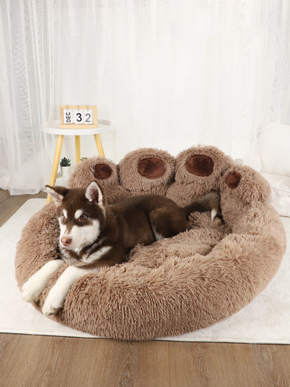 LuxeOrbit Fluffy Dog Bed Large Pet Products Dogs Beds Small Sofa Baskets Pets Kennel Mat Puppy Cats Supplies Basket Blanket Accessories