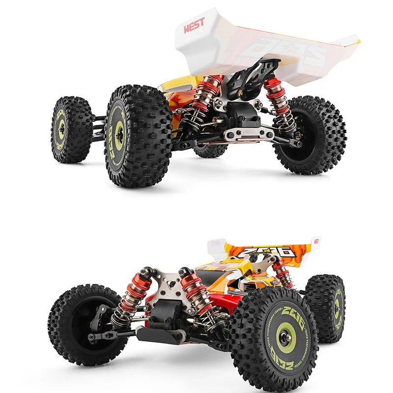 LuxeOrbit 144010 And 144001 RC Cars  2.4G 4WD Remote Control Car 75 KM/H High Speed Metal Chassis Electric Racing for Children Gift