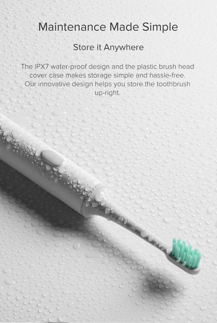 LuxeOrbit XIAOMI MIJIA T300 Electric Toothbrush Ultrasonic Whitening Teeth Vibrator Smart Automatic Sonic Whitening Teeth Tooth Brush