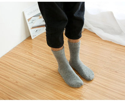 LuxeOrbit Super Thick Wool Socks Big Yards Men Women  Keep Warm Winter Cashmere Socks Thickening Velvet Towel Socks Warm Socks