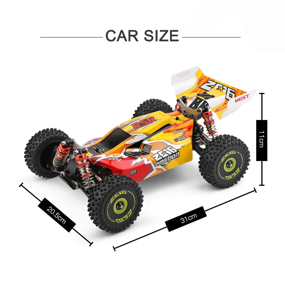 LuxeOrbit 144010 144001 75KM/H 2.4G RC Car Brushless 4WD Electric High Speed Off-Road Remote Control Drift Toys for Children Racing