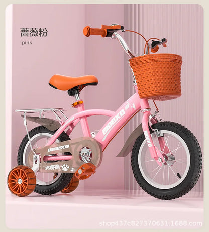 LuxeOrbit Children's Bicycles With Auxiliary Wheels Female 3-6 Year Old Children's Bicycles