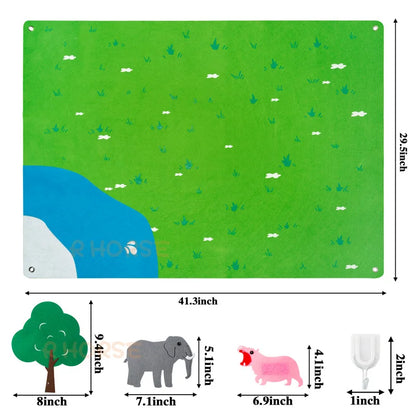 LuxeOrbit Felt Board Stories Set Montessori Ocean Farm Insect  Animal Family Interactive Preschool Early Learning Toddlers Toys for Child