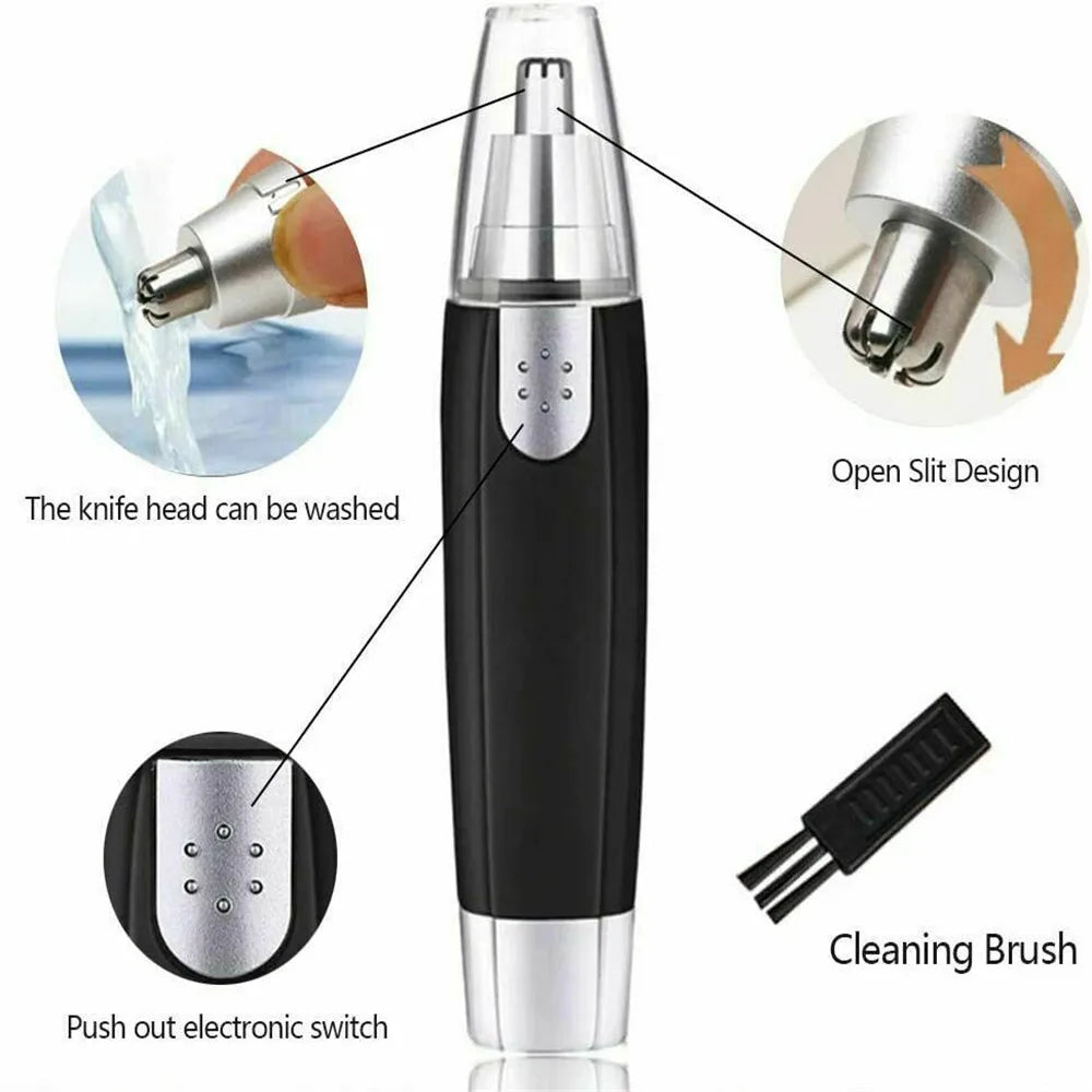 LuxeOrbit Electric Nose Hair Trimmer Implement Shaver Clipper Men Women Ear Neck Eyebrow Trimmer Shaver Man Clean Trimer Razor Remover Kit