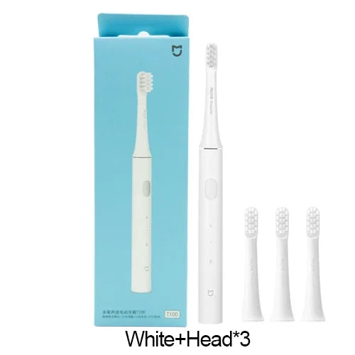 LuxeOrbit Xiaomi Mijia T100 Sonic Electric Toothbrush Mi Smart Tooth Brush Colorful USB Rechargeable IPX7 Waterproof For Toothbrushes head