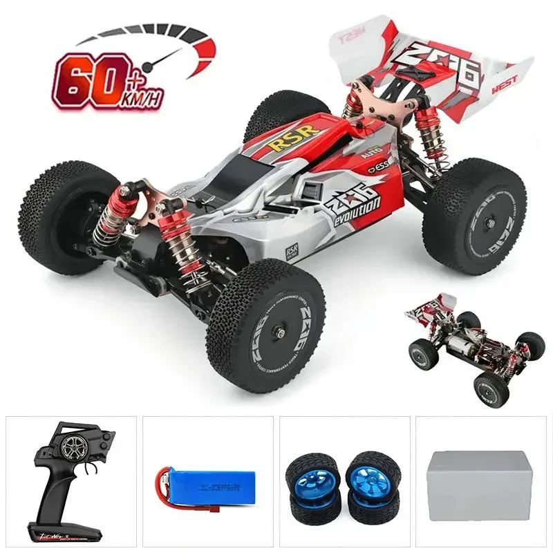 LuxeOrbit 144001 1:14 RC Racing Car 60Km/H 2.4G Remote Control High Speed Off-Road Drift Shock Absorption Adult Boys Toys Kids Gift