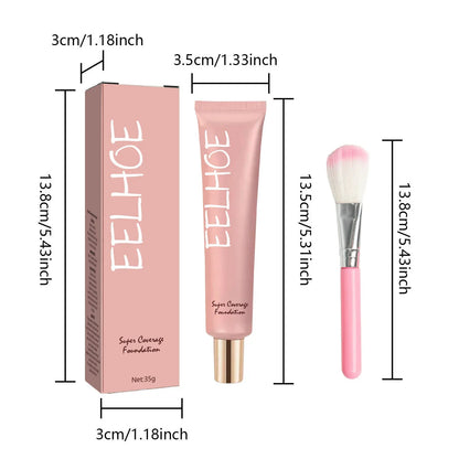 EELHOE Liquid Foundation Pore Soft Focus Base Makeup Concealer Invisible Pore Lasting Makeup Eye Contour Dark Circles Correction