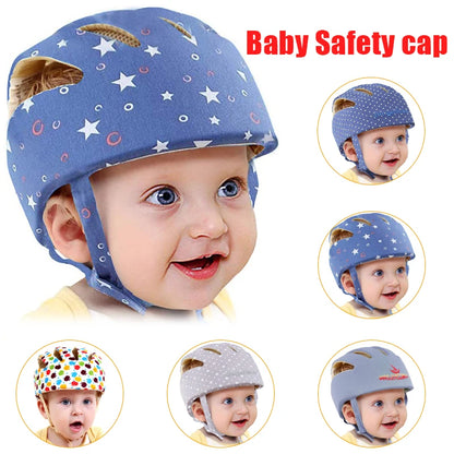 LuxeOrbit Baby Helmet Safety Cap For Babies Boys Girls Summer Breathable Cotton Mesh Hat Children Crawl Walk Playing Infant Anti Collision