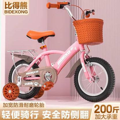 LuxeOrbit Children's Bicycles With Auxiliary Wheels Female 3-6 Year Old Children's Bicycles