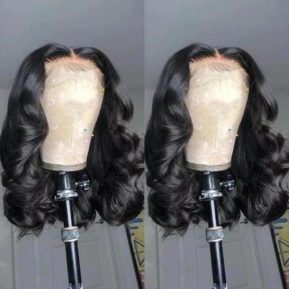 Body Wave Lace Front Wig 13x4 Transparent Lace Frontal Human Hair Wigs Short Bob Wig Brazilian Closure Wig Sale For Women Remy