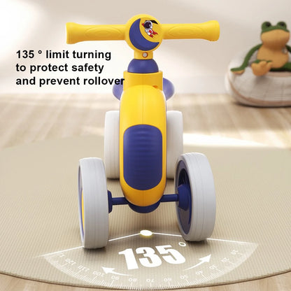 LuxeOrbit 4 Wheel Kids Balance Bike Funny Toddler Training Bicycle Safe No Pedal Bike Wheel No Pedal Training Bicycle Gifts for Kids