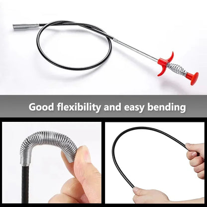 LuxeOrbit 1PC 60cm Spring Pipe Dredging Tools, Drain Snake, Drain Cleaner Sticks Clog Remover Cleaning Household Hot Sale