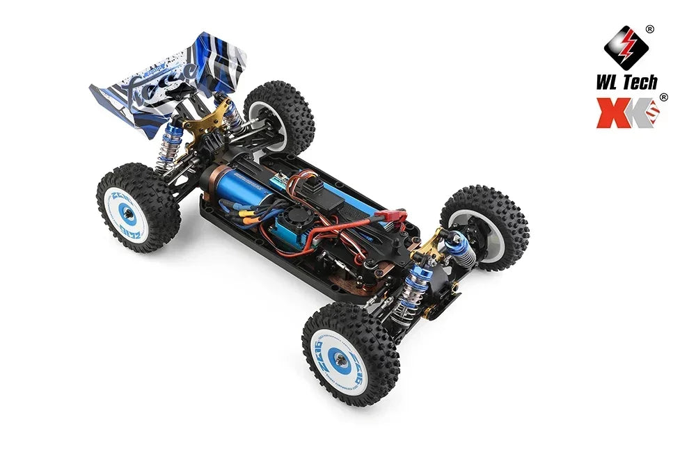 LuxeOrbit 124008 60KM/H RC Car With 3S Battery Professional Racing Car 4WD Brushless Electric Remote Control Cars Children's Toys