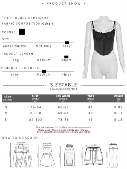 LuxeOrbit  Spring New Sweet Gentle Sexy Cute All-match Fashionable Cool High Street Women's Thin Sling Fishbone Vest