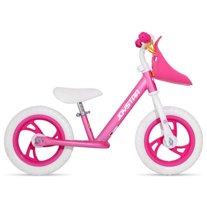 LuxeOrbit 12/14 Inch Kids Balance Bike for 18months-5 Years, Lightweight Toddler Balance Bikes with Footrest and Handlebar, Pink