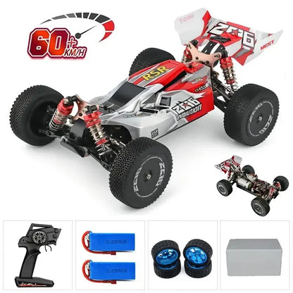 LuxeOrbit 144001 1:14 RC Racing Car 60Km/H 2.4G Remote Control High Speed Off-Road Drift Shock Absorption Adult Boys Toys Kids Gift