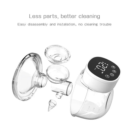 LuxeOrbit Wearable Electric Breast Pump Handsfree BPA Free Low Noise Powerful Suction 3 Mode &9Levels Portable Electric Breastfeeding Pump