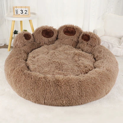 LuxeOrbit Fluffy Dog Bed Large Pet Products Dogs Beds Small Sofa Baskets Pets Kennel Mat Puppy Cats Supplies Basket Blanket Accessories