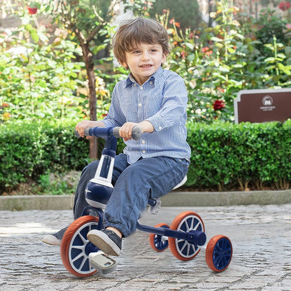 LuxeOrbit 4 Wheels Toddler Tricycle Riding Toy for Age 1/2/3/4 Years Old Boy&Girl Gift Baby Balance Training Bike Kids Balance Riding Bike