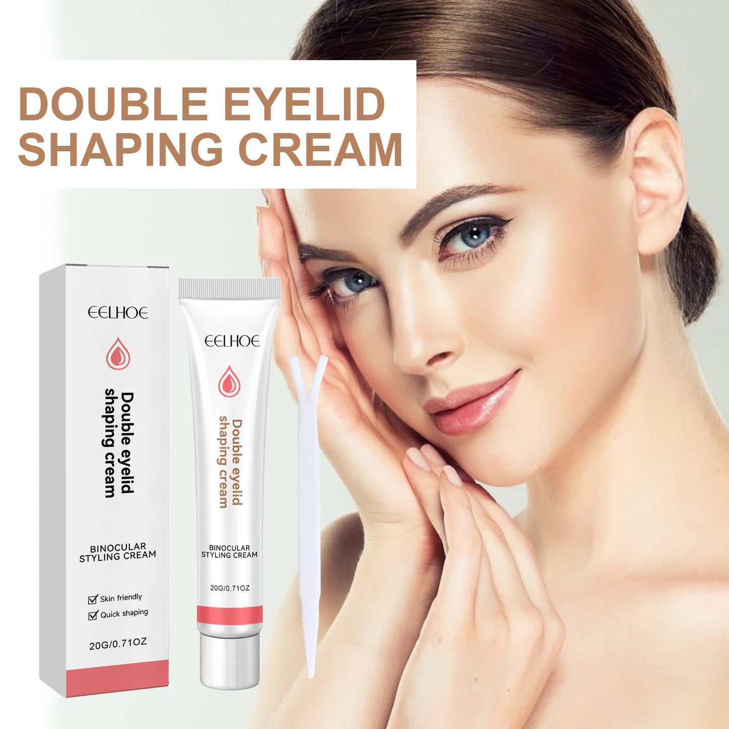 Double Eyelids Shaping Cream Natural Invisible Scarless Swollen Eyelids Enlargement Double Eyes Beautiful Eye Styling Cream Tool