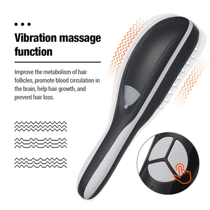 LuxeOrbit Vibration Scalp Massager Red Light Therapy Head Massage Comb Anti Hair Loss Anion Spray Hair Growth Brush Stress Relief