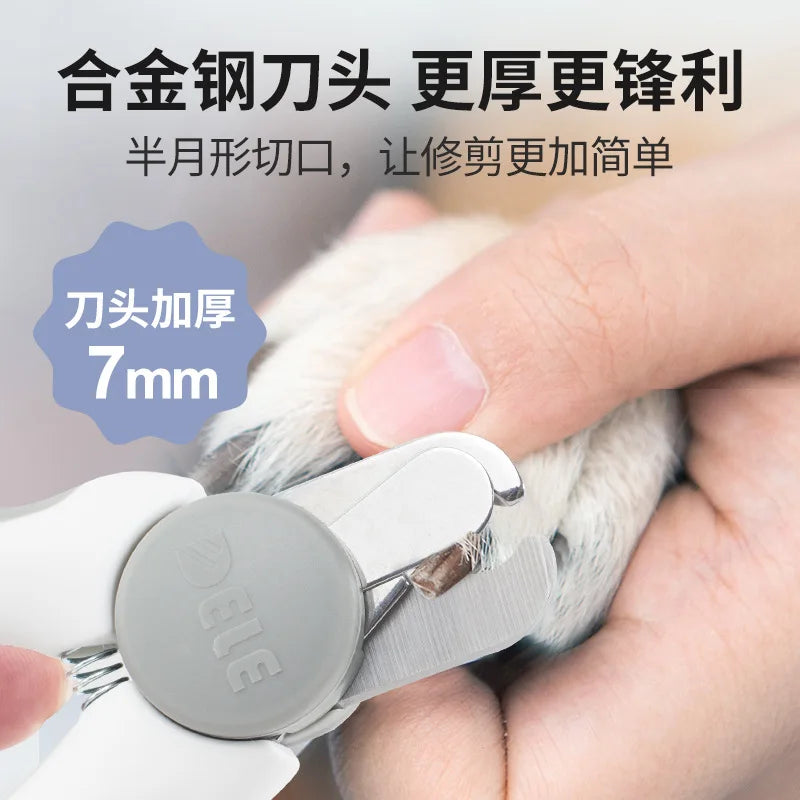 LuxeOrbit LED Light Cat Dog Nail Clipper Cutter Professional Pet Claw Trimmer with Safety Lock Puppy Kitten Animals Care Grooming Tool Kit