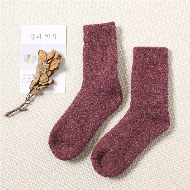 LuxeOrbit Super Thick Wool Socks Big Yards Men Women  Keep Warm Winter Cashmere Socks Thickening Velvet Towel Socks Warm Socks