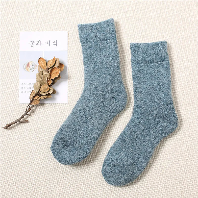 LuxeOrbit Super Thick Wool Socks Big Yards Men Women  Keep Warm Winter Cashmere Socks Thickening Velvet Towel Socks Warm Socks