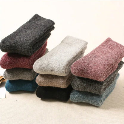 LuxeOrbit Super Thick Wool Socks Big Yards Men Women  Keep Warm Winter Cashmere Socks Thickening Velvet Towel Socks Warm Socks