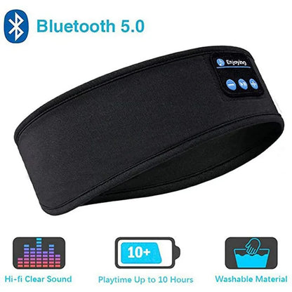 LuxeOrbit Wireless Bluetooth Earphone Headscarf Wireless Music Sleep Headset Sports Headphone Built-in Sleep Music Eye Mask Travel Speaker